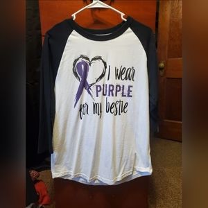 Purple Ribbon Quarter sleeve